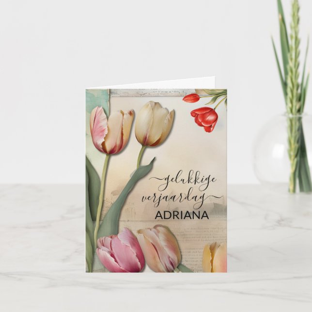 De Remerciements carte d'anniversaire wenskaart voor gelukkige verj (Devant)