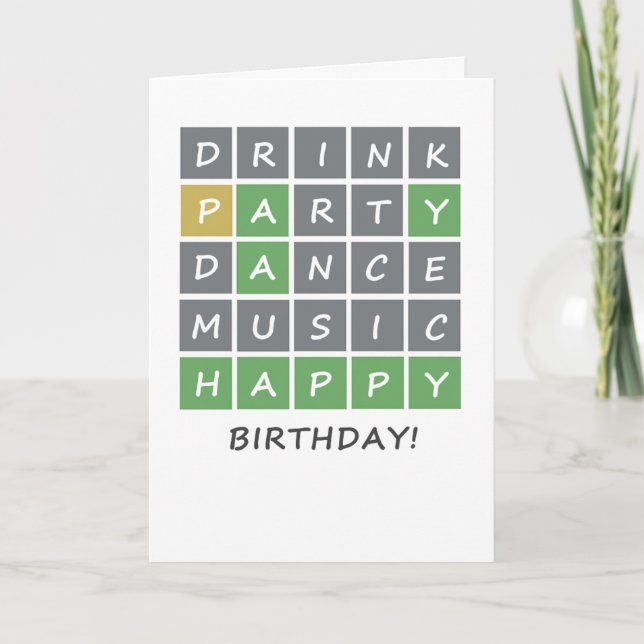 De Remerciements Carte d'anniversaire Wordle (Devant)