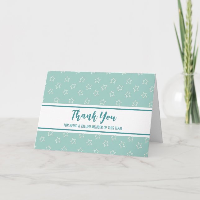 De Remerciements Carte d'appréciation des employés Blue Stars (Devant)