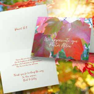 De Remerciements Carte d'appréciation du pasteur