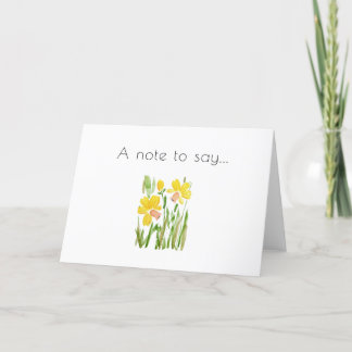 De Remerciements Carte d'aquarelle Daffodique