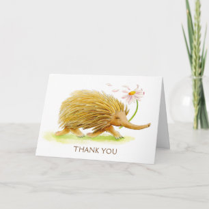 De Remerciements Carte d'art Echidna whimna animal watercolor