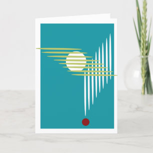 De Remerciements Carte d'art graphique - Turquoise citron blanc rou