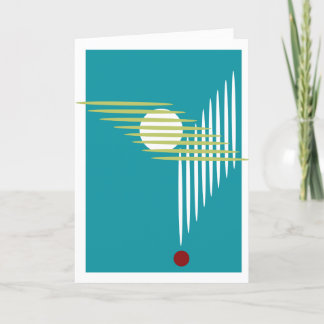 De Remerciements Carte d'art graphique - Turquoise citron blanc rou