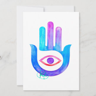 De Remerciements Carte d'art Hamsa d'œil maléfique minimaliste