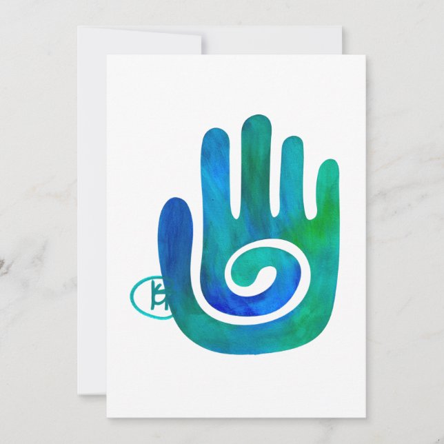 De Remerciements Carte d'art Swirl Hamsa (Devant)
