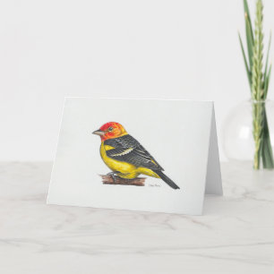 De Remerciements Carte d'art Western Tanager