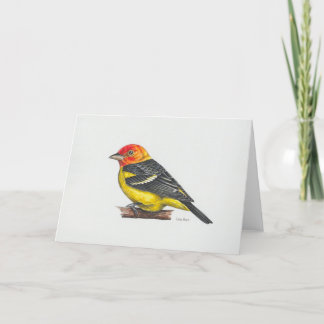 De Remerciements Carte d'art Western Tanager
