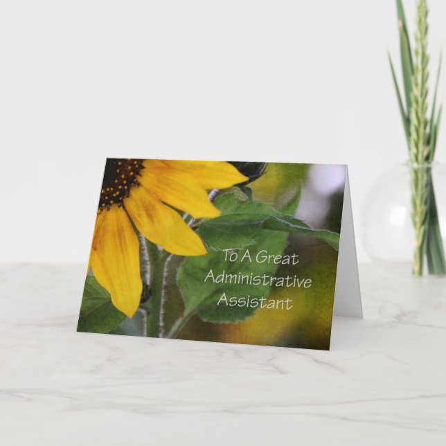 De Remerciements Carte d'assistant administratif (Devant)