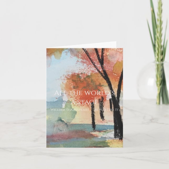 De Remerciements Carte d'automne pour tous les devis d'étape du mon (Devant)