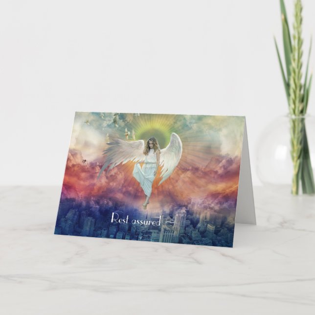 DE REMERCIEMENTS CARTE D'ENCOURAGEMENT ANGEL (Devant)