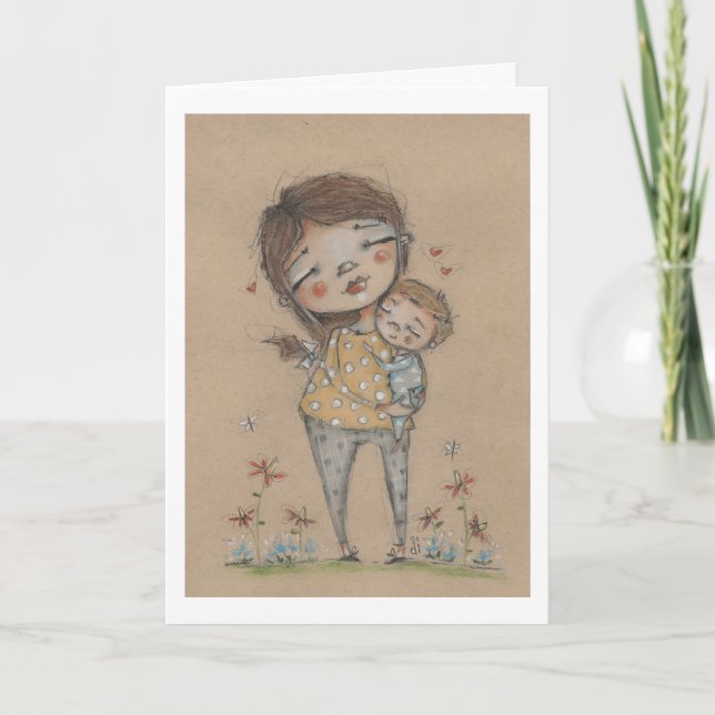 De Remerciements Carte d'encouragement pour la nouvelle maman (Devant)