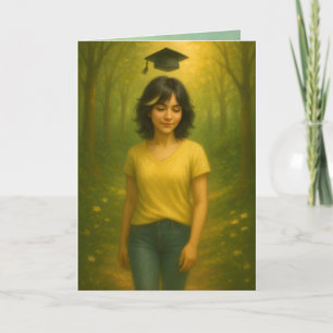 De Remerciements Carte d'identité personnalisée Femme Cheveux noirs