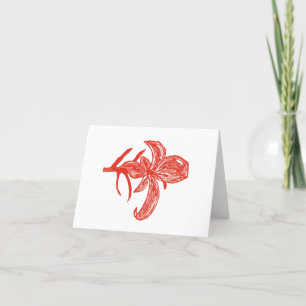 De Remerciements Carte d'impression Tiger Lily Japonaise