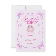 Carte d'invitation d'anniversaire