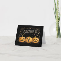 Carte d'invitation Halloween Jack O'Lanterns