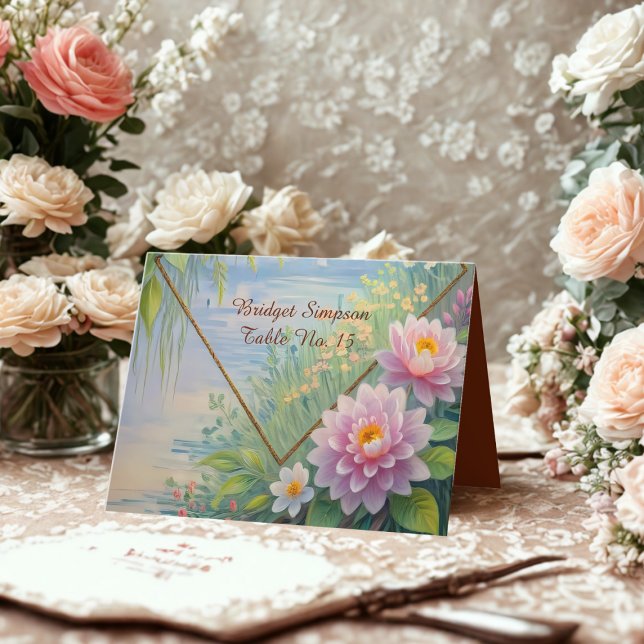 De Remerciements Carte d'invité Dreamy Lakeside Garden Wedding (Créateur téléchargé)