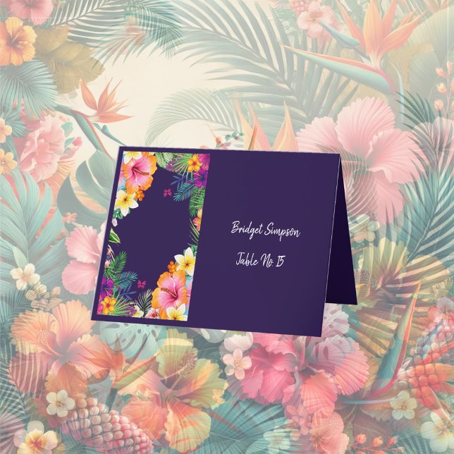 De Remerciements Carte d'invité hawaïenne tropicale colorée (Créateur téléchargé)