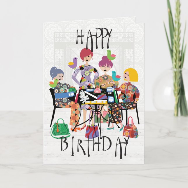 De Remerciements Carte d'oiseaux Mah Jongg (Devant)