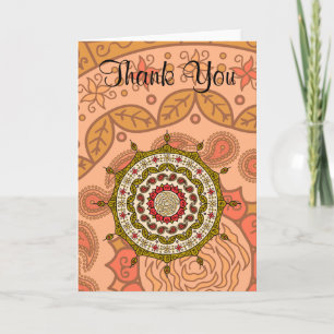 De Remerciements Carte d'or Imaginaire Mehndi