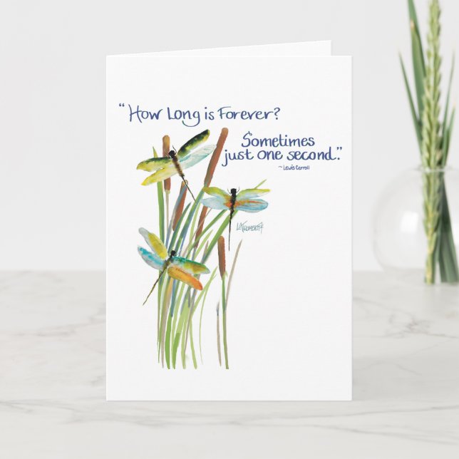 De Remerciements Carte Dragonfly Watercolor avec citation Lewis Car (Devant)