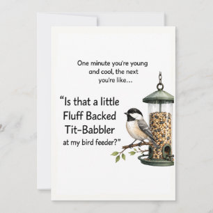 De Remerciements Carte drôle d'oiseau Carte d'anniversaire humori