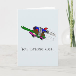 De Remerciements carte drôle tortue volante.