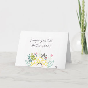 De Remerciements Carte Feel Better Flowers