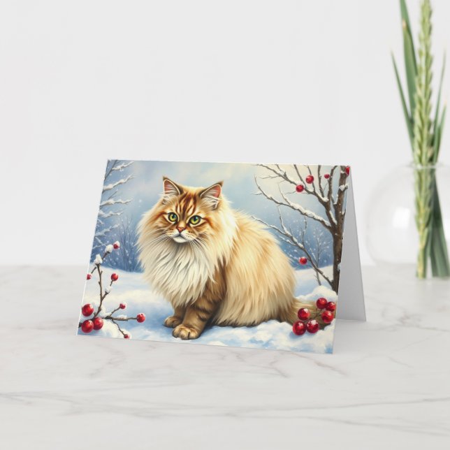 De Remerciements Carte Festive Cats (Devant)