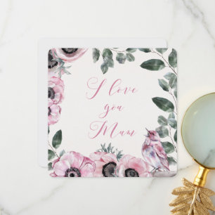 De Remerciements Carte Fête des mères florales