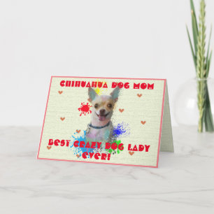 De Remerciements Carte fille Chihuahua Maman Chien Meilleur chien f