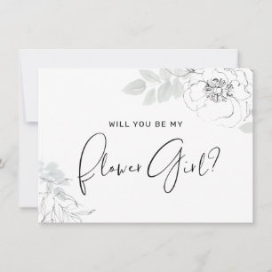 De Remerciements Carte Fille Fleur d'Illustration Florale Botanique