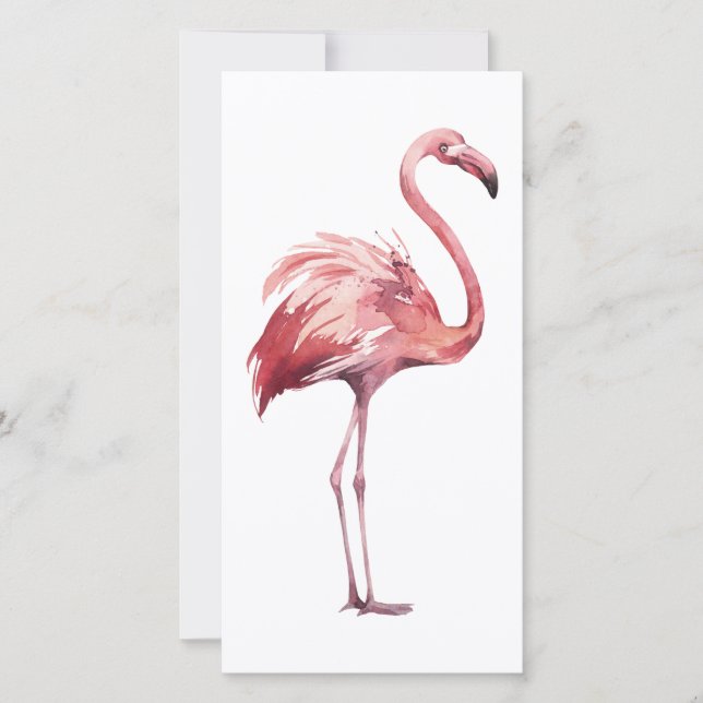 De Remerciements Carte flamant aquarelle (Devant)