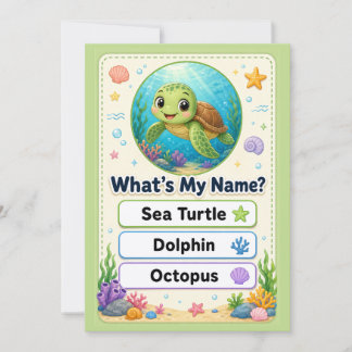 De Remerciements carte flash océan mignonne