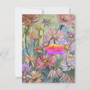 De Remerciements Carte Flat Plat Multicolore