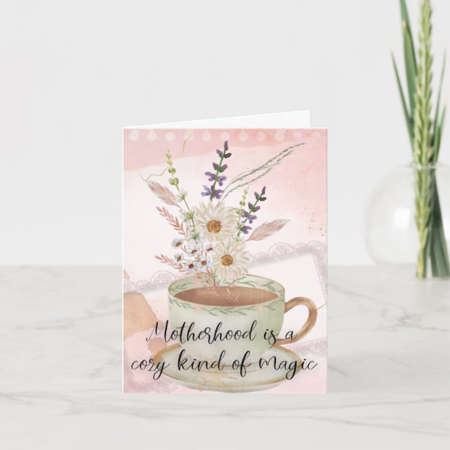 De Remerciements Carte Fleurs Pressées - Style Vintage (Devant)