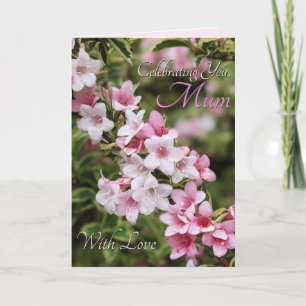 De Remerciements Carte Fleurs Rose Maman