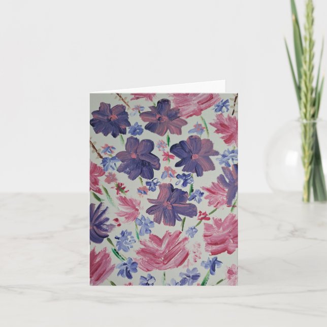 De Remerciements Carte Floral Rose Blue Moon (Devant)