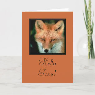 De Remerciements Carte Foxy Hello