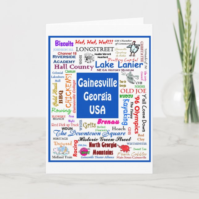 De Remerciements Carte Gainesville (Devant)