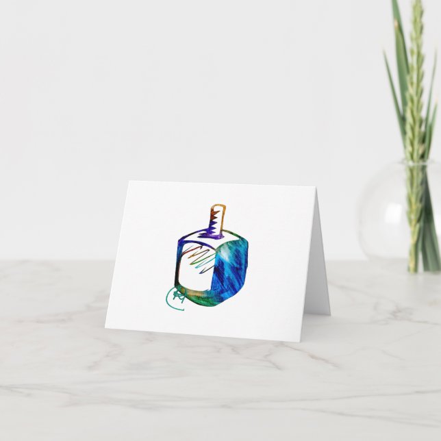 De Remerciements Carte graphique Dreidel Hanoukka Pop (Devant)