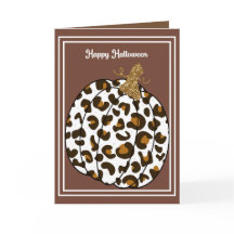 Carte Halloween pour la famille avec citrouille