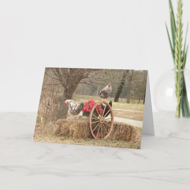 De Remerciements Carte Happy Hen Holidays (Devant)