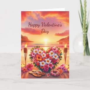 De Remerciements Carte Hawaiian Valentine's Day
