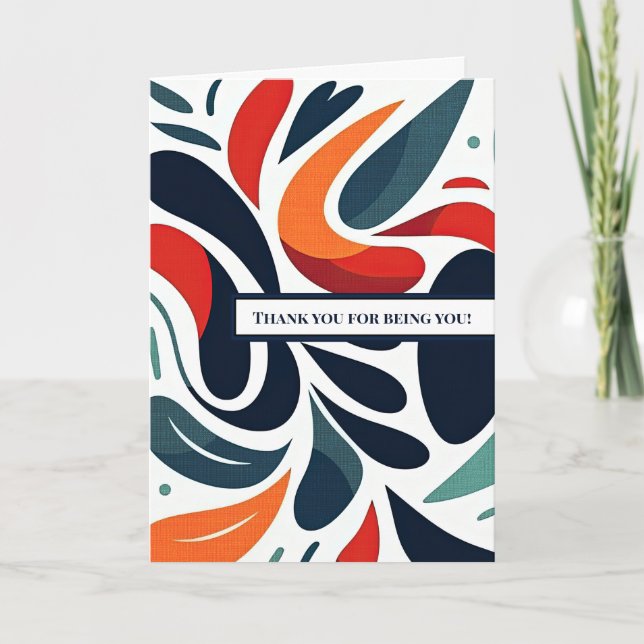 De Remerciements Carte Heart "Merci pour être vous" Option 1 (Devant)