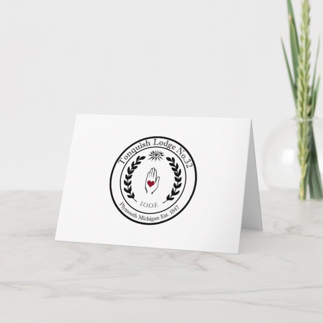 De Remerciements Carte IOOF Tonquish (Devant)