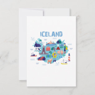 De Remerciements Carte Islande