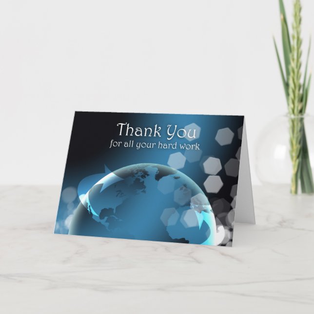 De Remerciements Carte Jour Professionnelle Administration - Admin  (Devant)