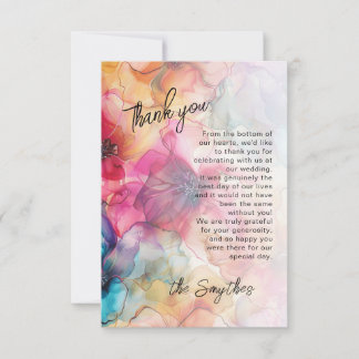 De Remerciements Carte Joyaux Luxe Pink Purples Glamor Thankyou