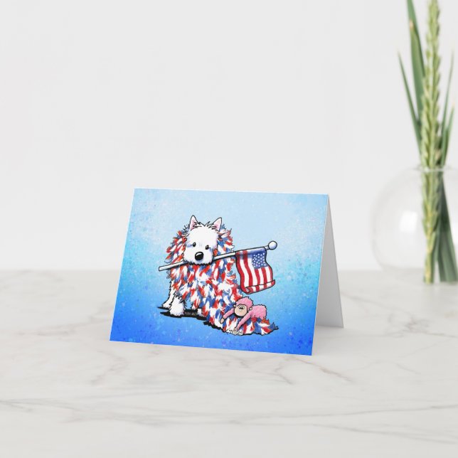 De Remerciements Carte Liberty Westie Portrait Note (Devant)